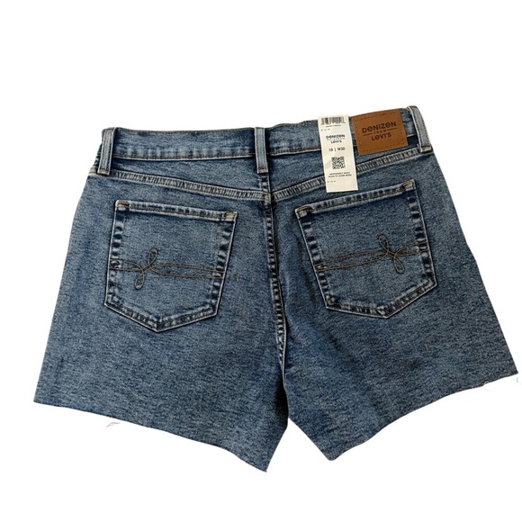 Denizen from Levis Womens High-Rise 3" Denim Shorts Acid Wash Blue Size 10 W30 - Picture 4 of 12
